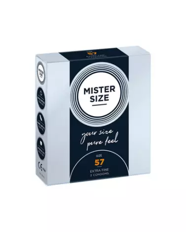 Image des préservatifs Mister Size 57 mm pour sensation naturelle et protection sûre-1