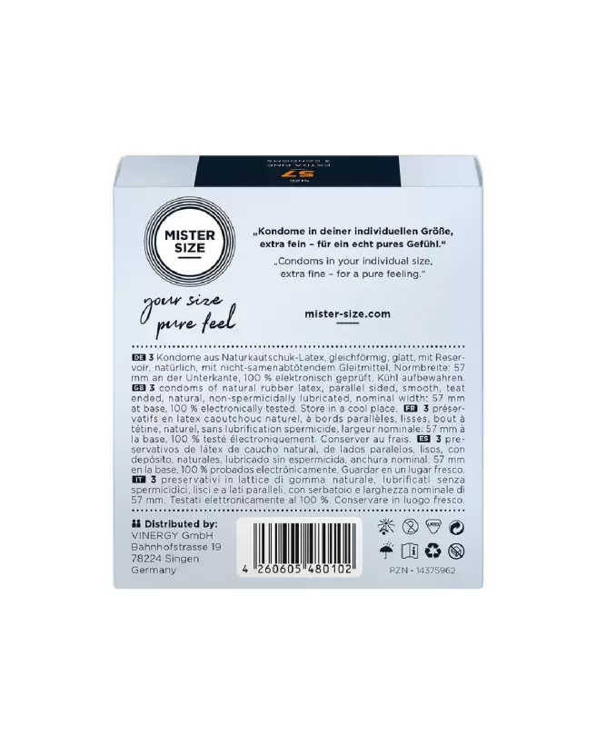 Image des préservatifs Mister Size 57 mm pour sensation naturelle et protection sûre-3