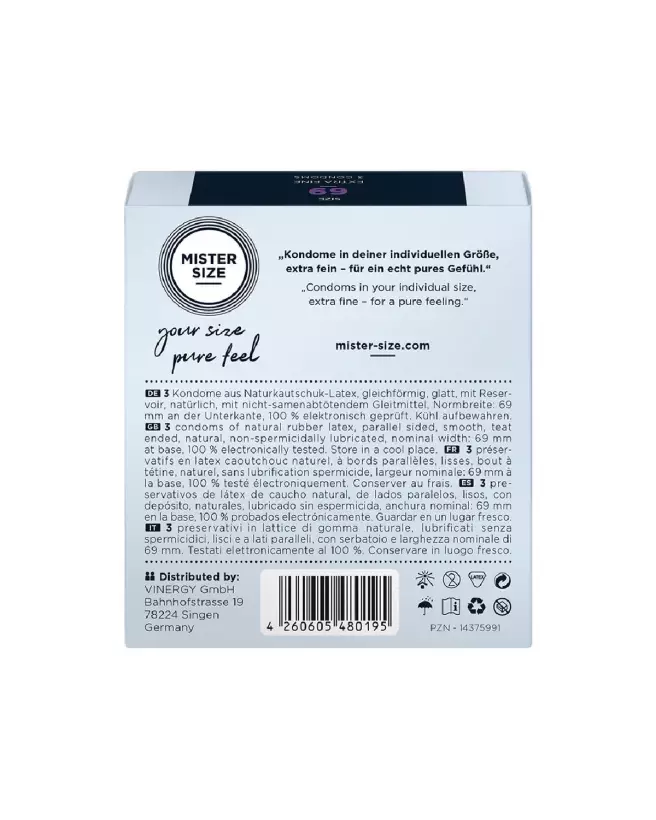 Préservatifs Mister Size 69 mm pour sécurité et confort optimisés-3