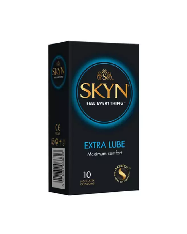 Photo de préservatifs Mates Skyn Extra Lubricated, 10 pièces, sans latex, ultra-lubrifiés pour sensibilité maximale-1