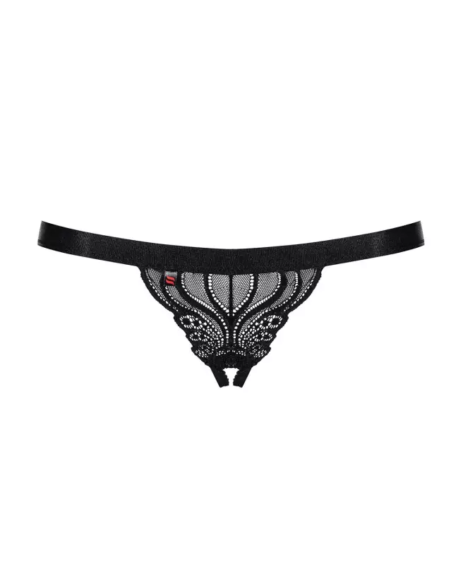 String ouvert noir Obsessive 828-THC-1, lingerie sexy et élégante-9