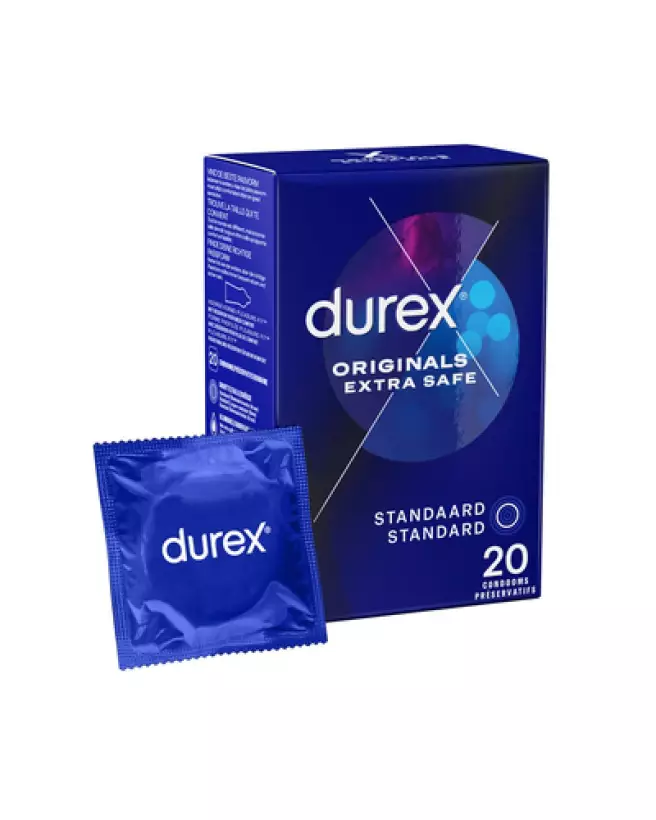 Image des préservatifs Durex Originals Extra Safe, pack de 20 pour une protection renforcée-1
