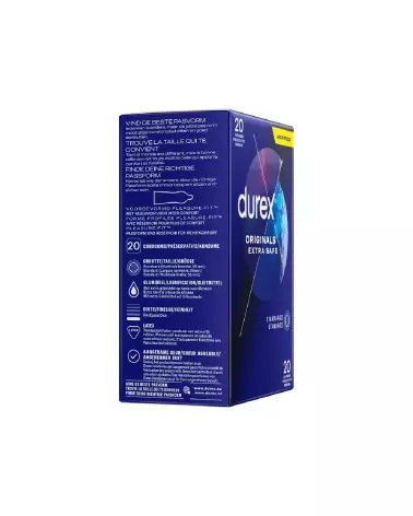 Image des préservatifs Durex Originals Extra Safe, pack de 20 pour une protection renforcée-3