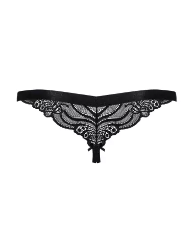 String ouvert noir Obsessive 828-THC-1, lingerie sexy et élégante-10