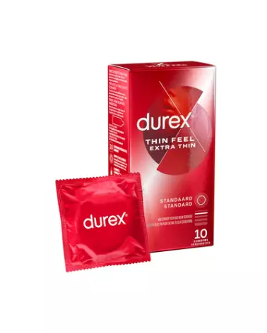 Image préservatifs Durex Thin Feel Extra Thin 10 pièces - Sensation et confort accrus-1