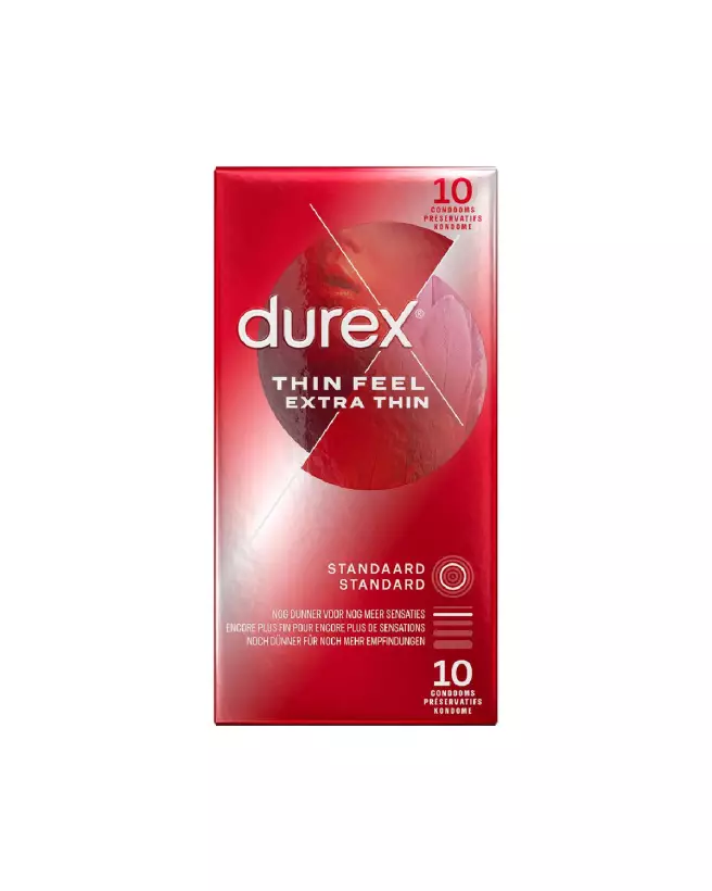 Image préservatifs Durex Thin Feel Extra Thin 10 pièces - Sensation et confort accrus-2