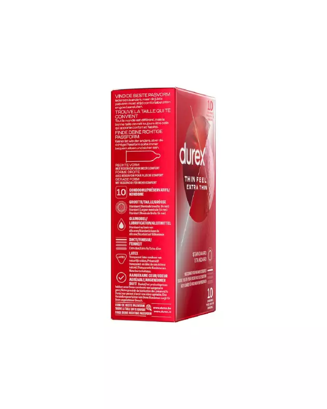 Image préservatifs Durex Thin Feel Extra Thin 10 pièces - Sensation et confort accrus-3