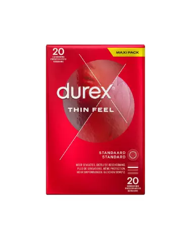 Photo de préservatifs Durex Thin Feel, pack de 20, pour sensations naturelles et protection optimale-2