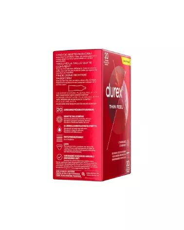 Photo de préservatifs Durex Thin Feel, pack de 20, pour sensations naturelles et protection optimale-3