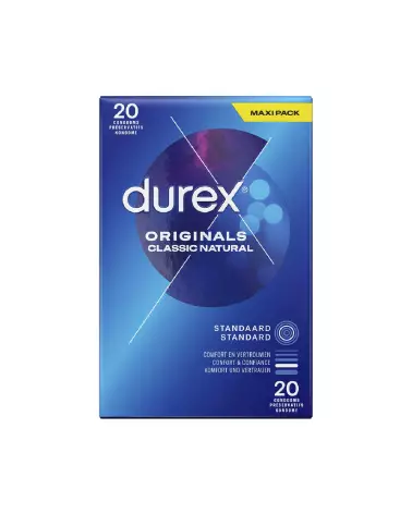 Image de préservatifs Durex Originals Classic Natural, pack de 20, protection et confort-2