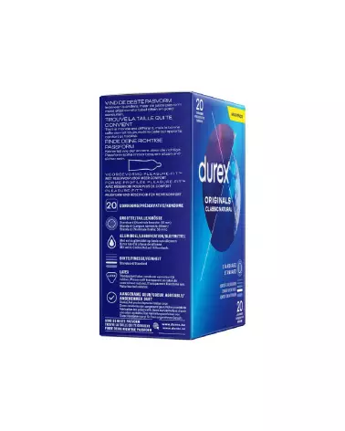Image de préservatifs Durex Originals Classic Natural, pack de 20, protection et confort-3