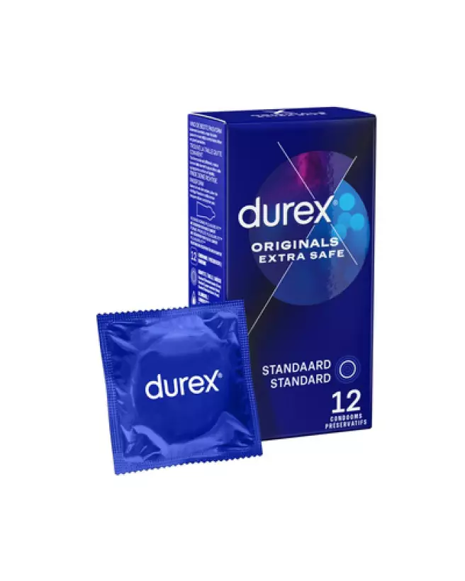 Pack de 12 préservatifs Durex Originals Extra Safe pour protection et confort optimal-1