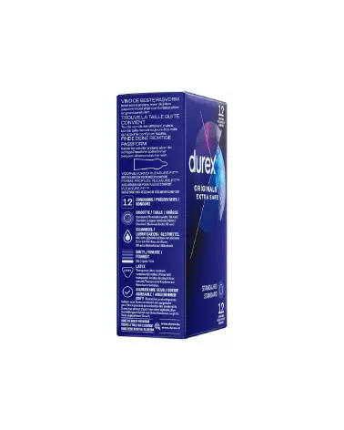 Pack de 12 préservatifs Durex Originals Extra Safe pour protection et confort optimal-3