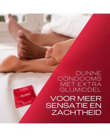 Photo de préservatifs Durex Thin Feel Extra Lube, 10 pièces, sensation naturelle et confort optimal-7