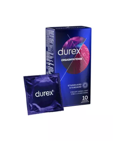 Image des préservatifs Durex Orgasm Intense avec texture et gel stimulant pour sensations accrues-1