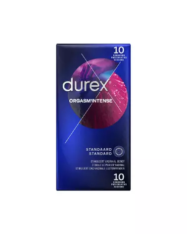 Image des préservatifs Durex Orgasm Intense avec texture et gel stimulant pour sensations accrues-2