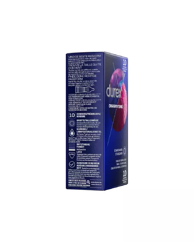 Image des préservatifs Durex Orgasm Intense avec texture et gel stimulant pour sensations accrues-3