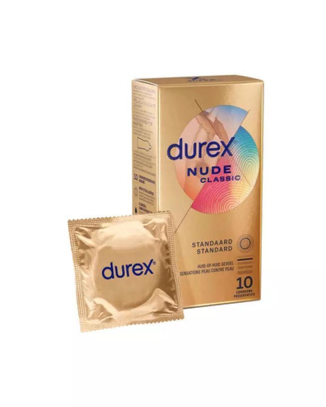 Image du produit Durex Nude Classic, préservatifs naturels et confortables, boîte de 10.-1