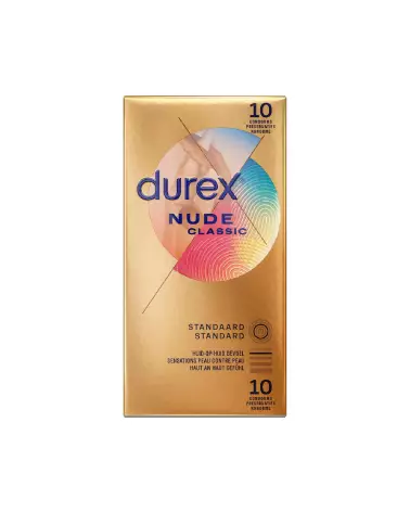 Image du produit Durex Nude Classic, préservatifs naturels et confortables, boîte de 10.-2