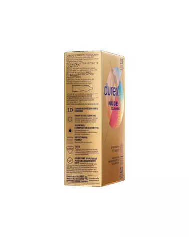 Image du produit Durex Nude Classic, préservatifs naturels et confortables, boîte de 10.-3
