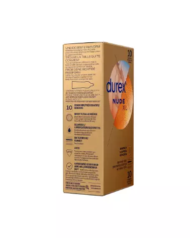 Durex Nude XL Condoms Extra Large Ultra-Thin Latex Package-3