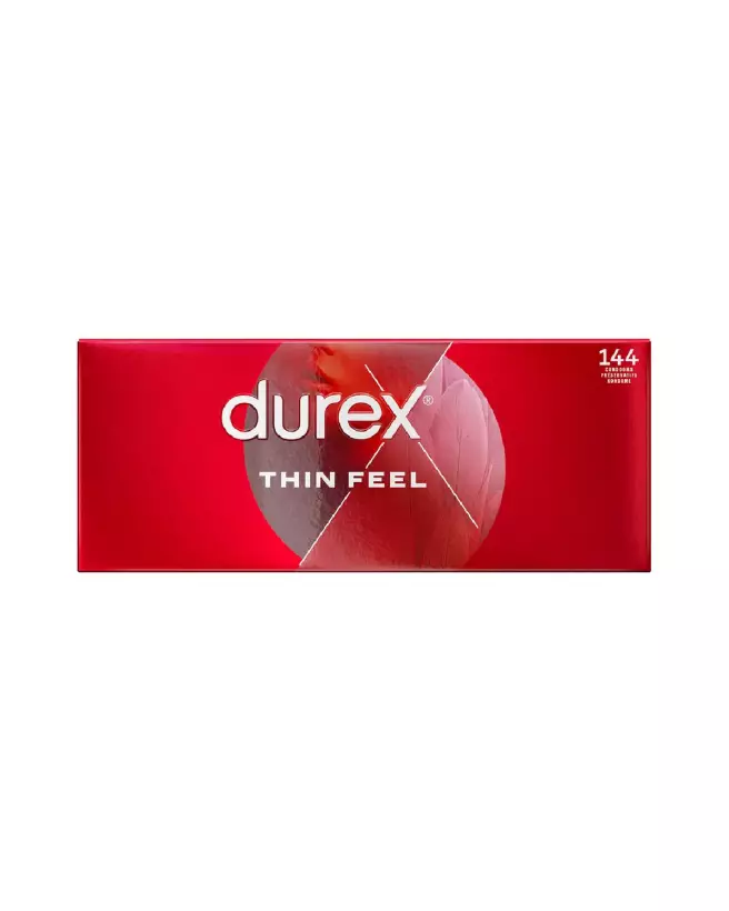 Image des préservatifs Durex Thin Feel, boîte de 144, ultra-fins pour une sensation naturelle-2