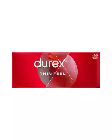 Image des préservatifs Durex Thin Feel, boîte de 144, ultra-fins pour une sensation naturelle-2