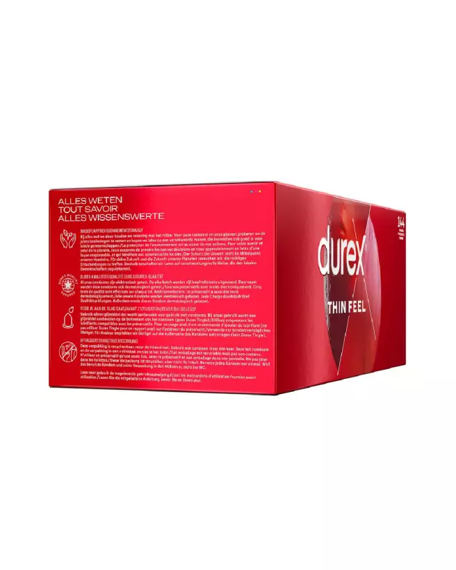 Image des préservatifs Durex Thin Feel, boîte de 144, ultra-fins pour une sensation naturelle-3