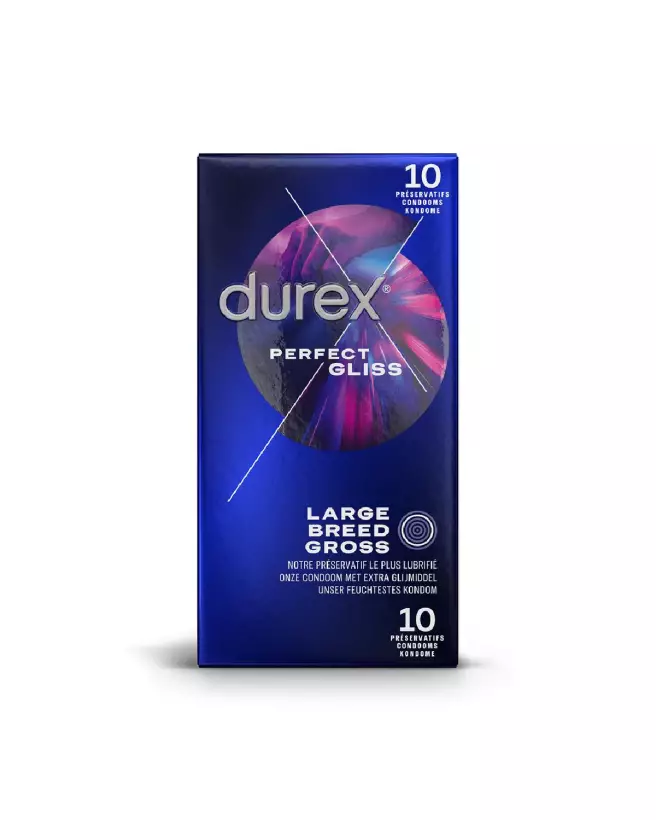 Image du pack Perfect Gliss Durex 10 préservatifs lubrifiés pour une expérience confortable et sécurisée-2