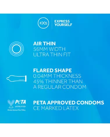 Image des préservatifs EXS Air Thin - Pack de 100 pour sensations naturelles et protection optimale-4