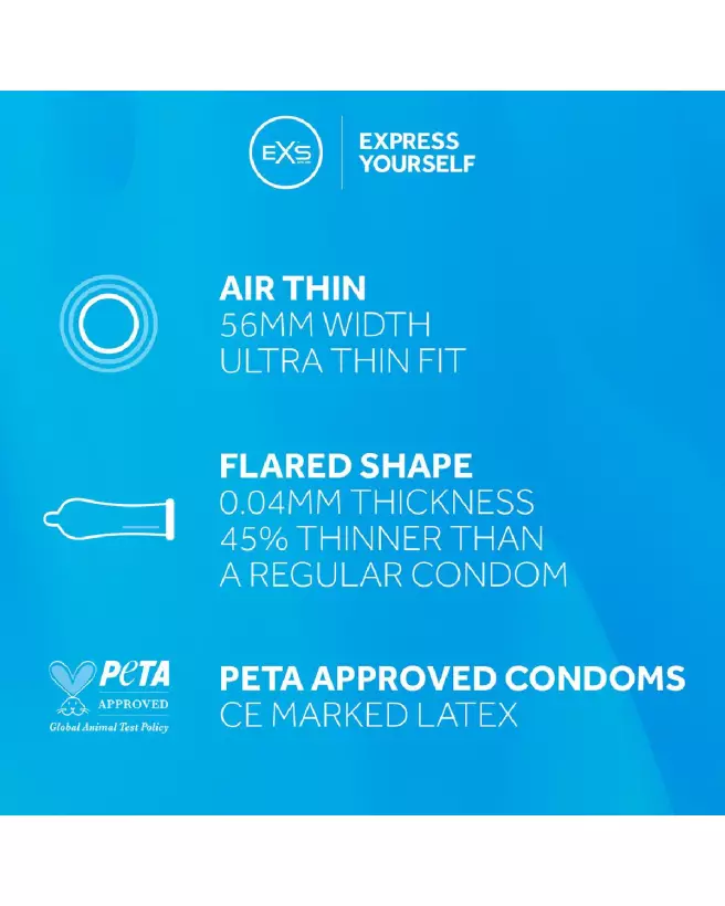 Image EXS Air Thin Condoms ultra fins en boîte de 12-5