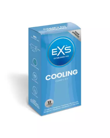 Photo de préservatifs EXS Cooling 12 pièces pour sensation rafraîchissante et protection optimale-1