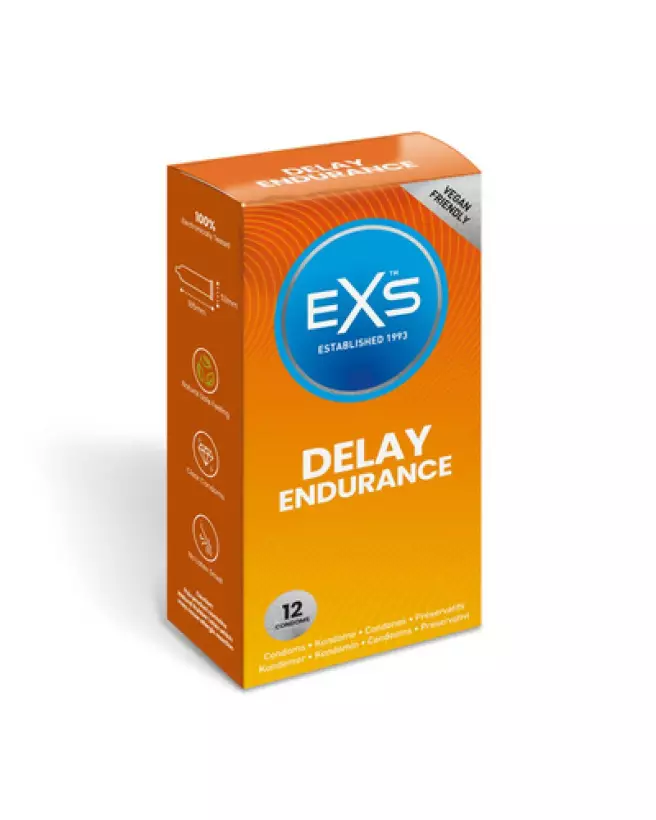 Image préservatifs EXS Delay 12 pièces effet retardant pour endurance et performance-1
