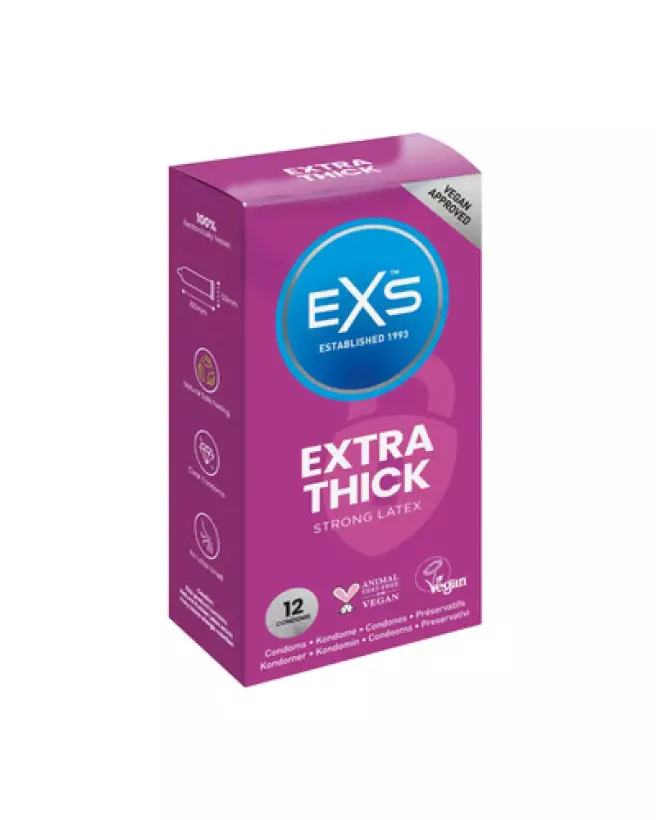 Photo de préservatifs EXS Extra Thick, pack de 12, protection et confort-1