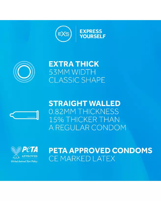 Photo de préservatifs EXS Extra Thick, pack de 12, protection et confort-5