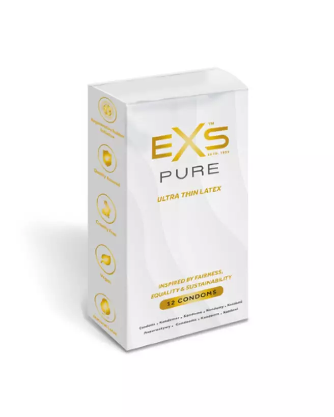 Image de préservatifs EXS Pure en pack de 12, haute qualité et confort optimal-1