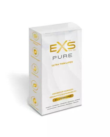 Image de préservatifs EXS Pure en pack de 12, haute qualité et confort optimal-1