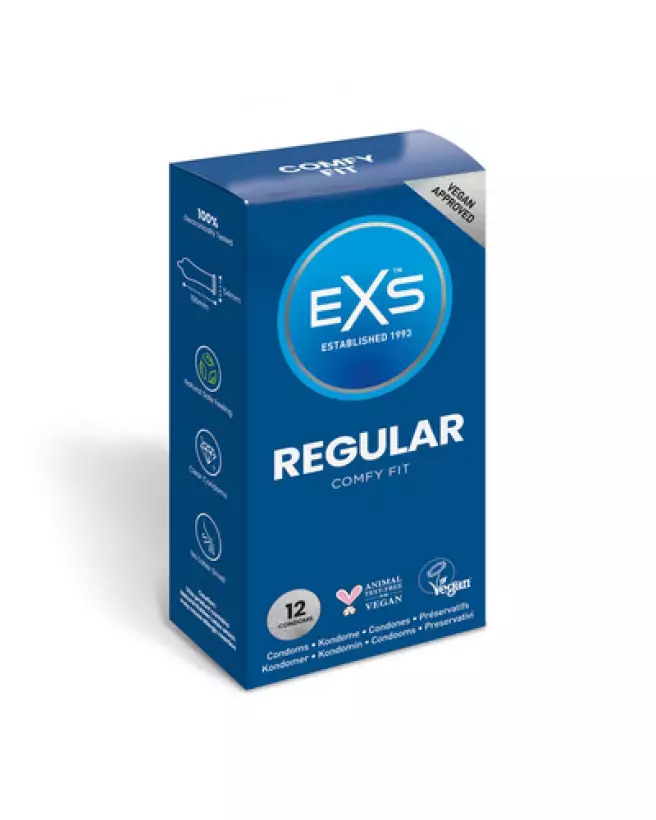 Image des préservatifs EXS Regular, pack de 12, haute qualité et confort-1