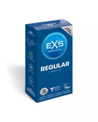 Image des préservatifs EXS Regular, pack de 12, haute qualité et confort-1