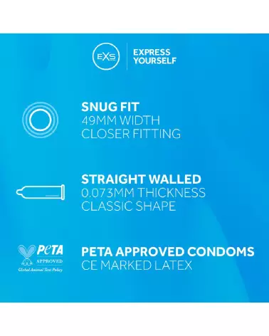 Image des préservatifs EXS Snug Fit, pack de 12, haute qualité et ajustement parfait-6