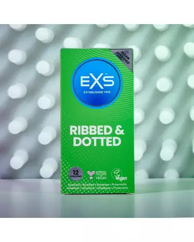 Photo de préservatifs EXS 3 in 1 Ribbed Dotted Flared pour sécurité et plaisir optimal-3