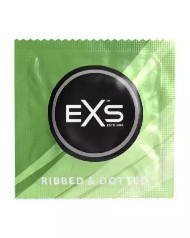 Image des préservatifs EXS Ribbed, Dotted & Flared pour plaisir accru et sécurité optimale-2