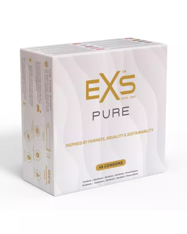 Photo de préservatifs EXS Pure, pack de 48, haute qualité et confort optimal-1