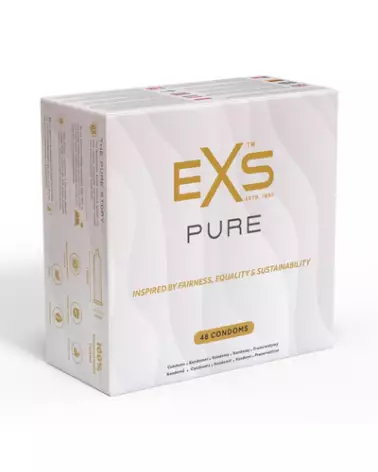 Photo de préservatifs EXS Pure, pack de 48, haute qualité et confort optimal-1