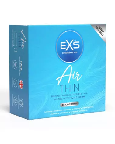 Image du pack de 48 préservatifs EXS Air Thin pour sensations naturelles et protection optimale-1