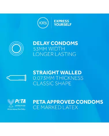 Pack de 48 préservatifs EXS Delay pour endurance et plaisir prolongé-4