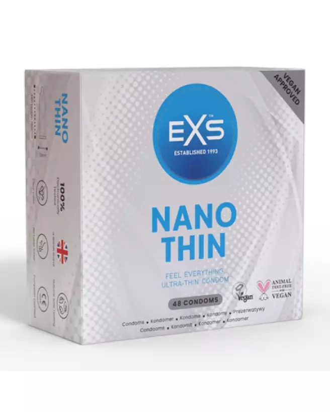 Image des préservatifs EXS Nano Thin pack de 48, ultra fins et confortables-1