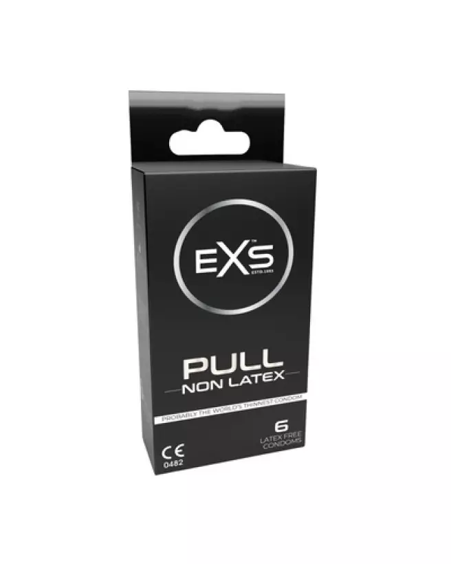 EXS Pull Non-Latex Condoms pack de 6 préservatifs hypoallergéniques et confortables-1