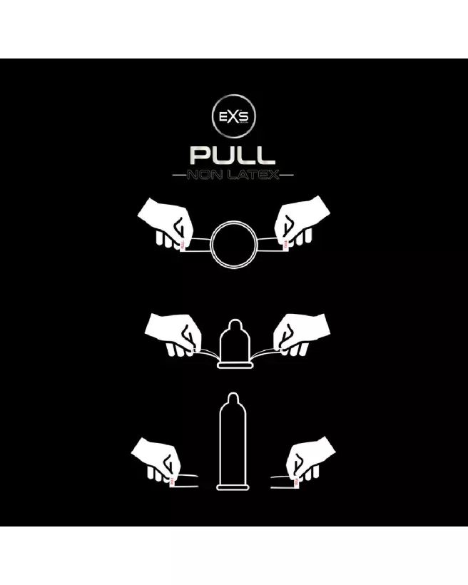 EXS Pull Non-Latex Condoms pack de 6 préservatifs hypoallergéniques et confortables-5