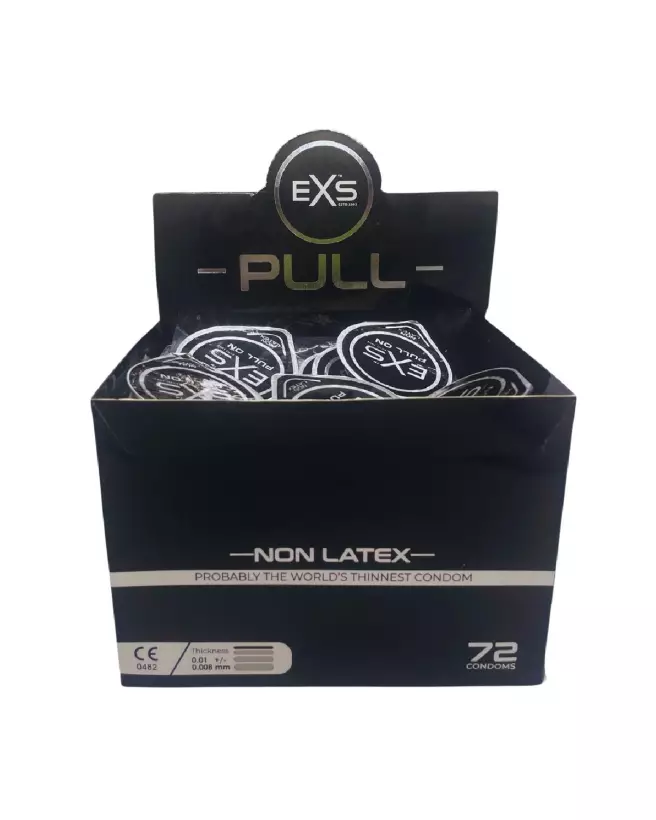 Image des préservatifs EXS Pull Non-Latex, 72 pièces, hypoallergéniques et sans latex-3